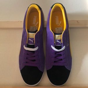 Puma Clyde purple/gold/black